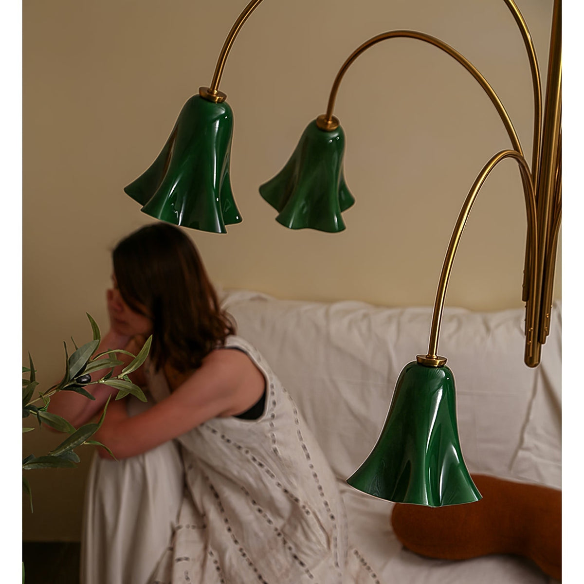 EmeraldBell Glass Pendant Chandelier