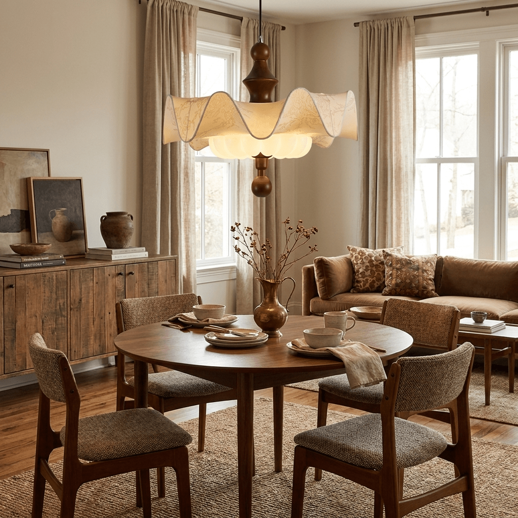 Vivienne Whisper Scalloped Pendant Lamp