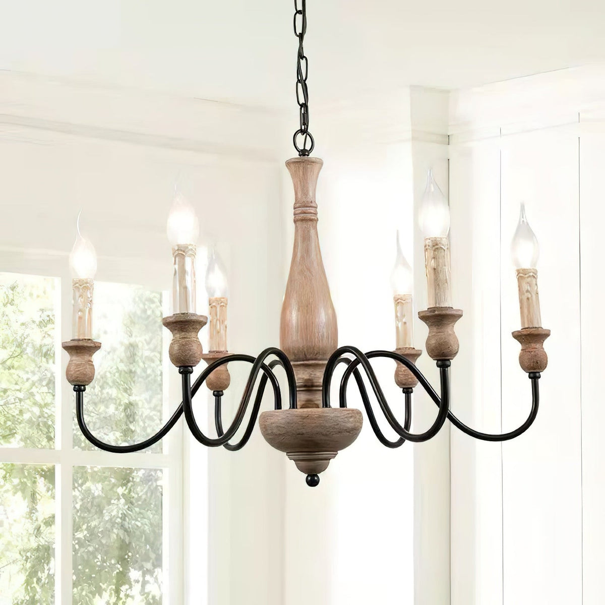Viraarena Chandelier Farmhouse Rustic