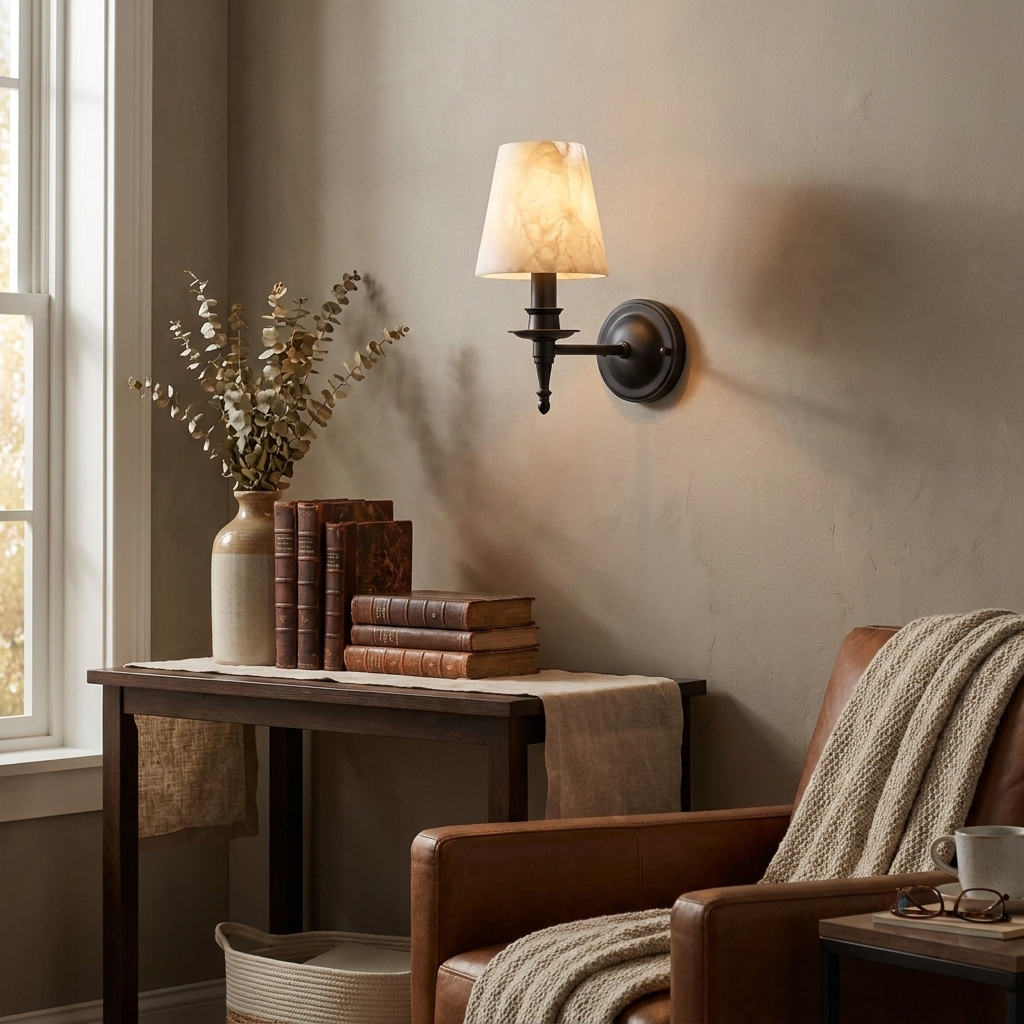 Ashmere Alabaster Wall Sconce