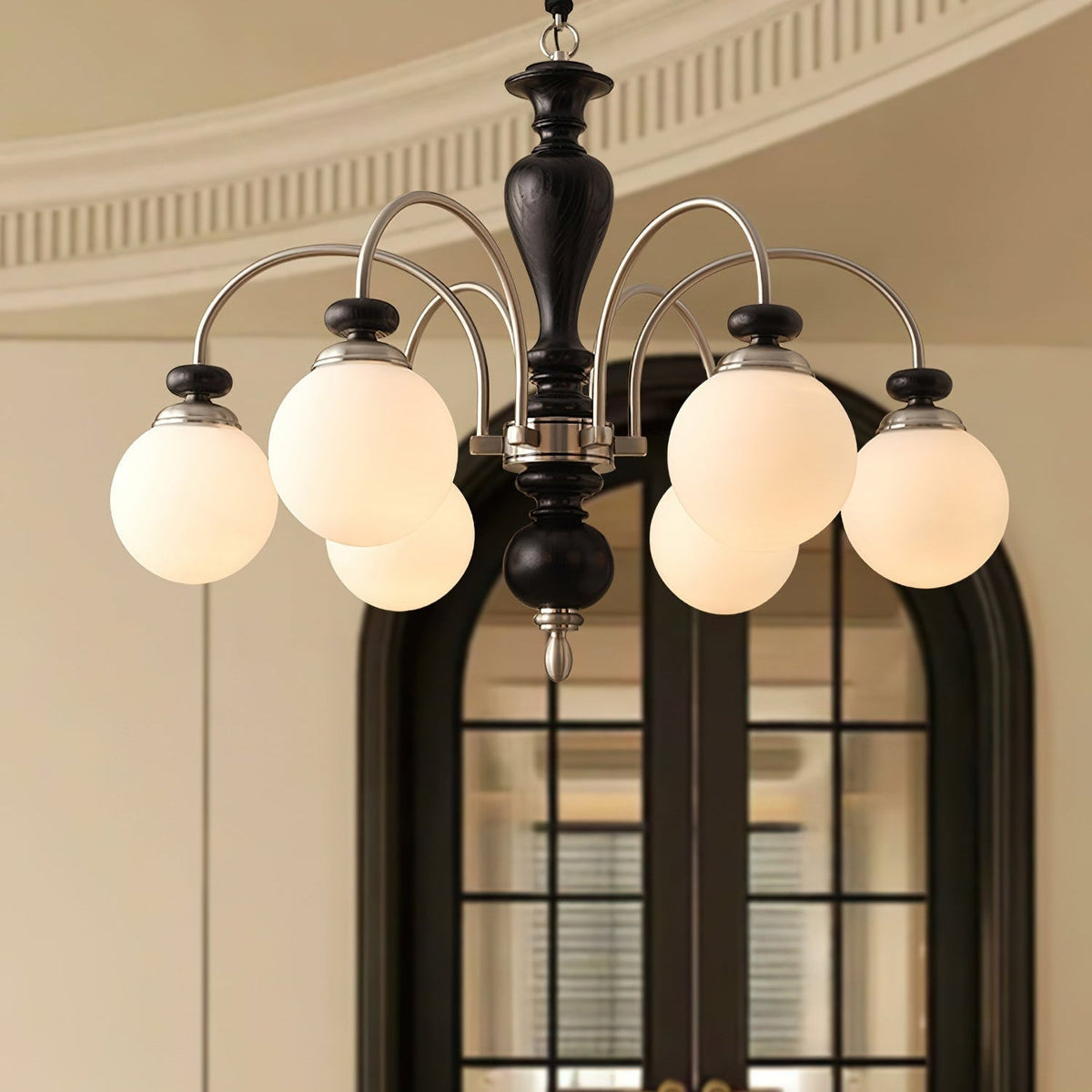 Solara Chandelier Classic Wooden Brass