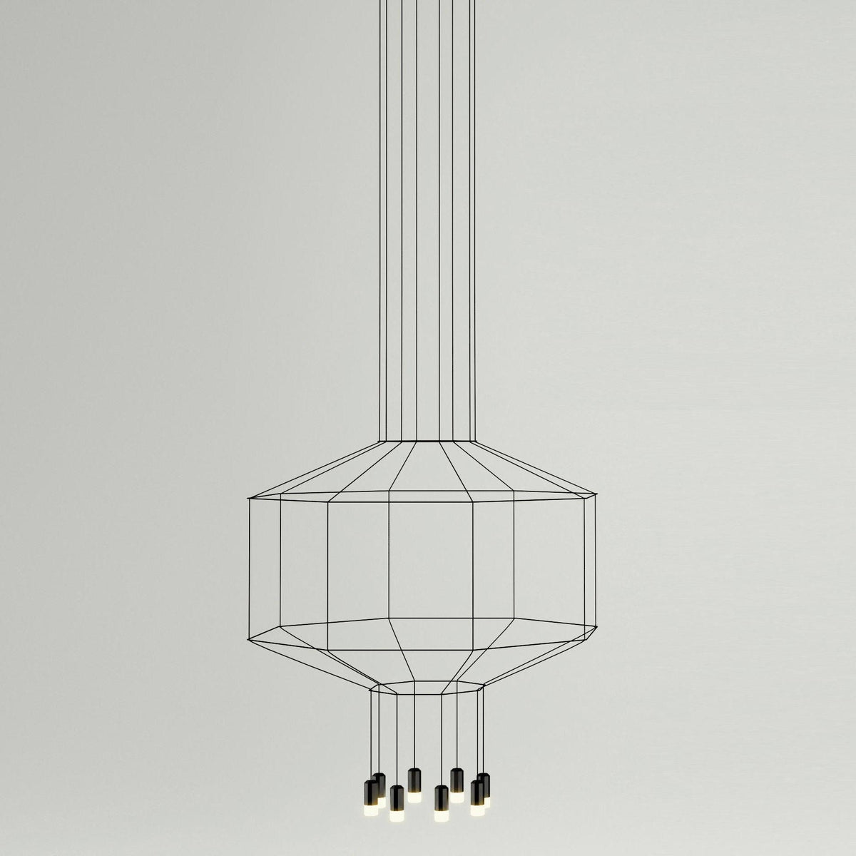 Elaalora Pendant Lamp Geometric Wire Black LED