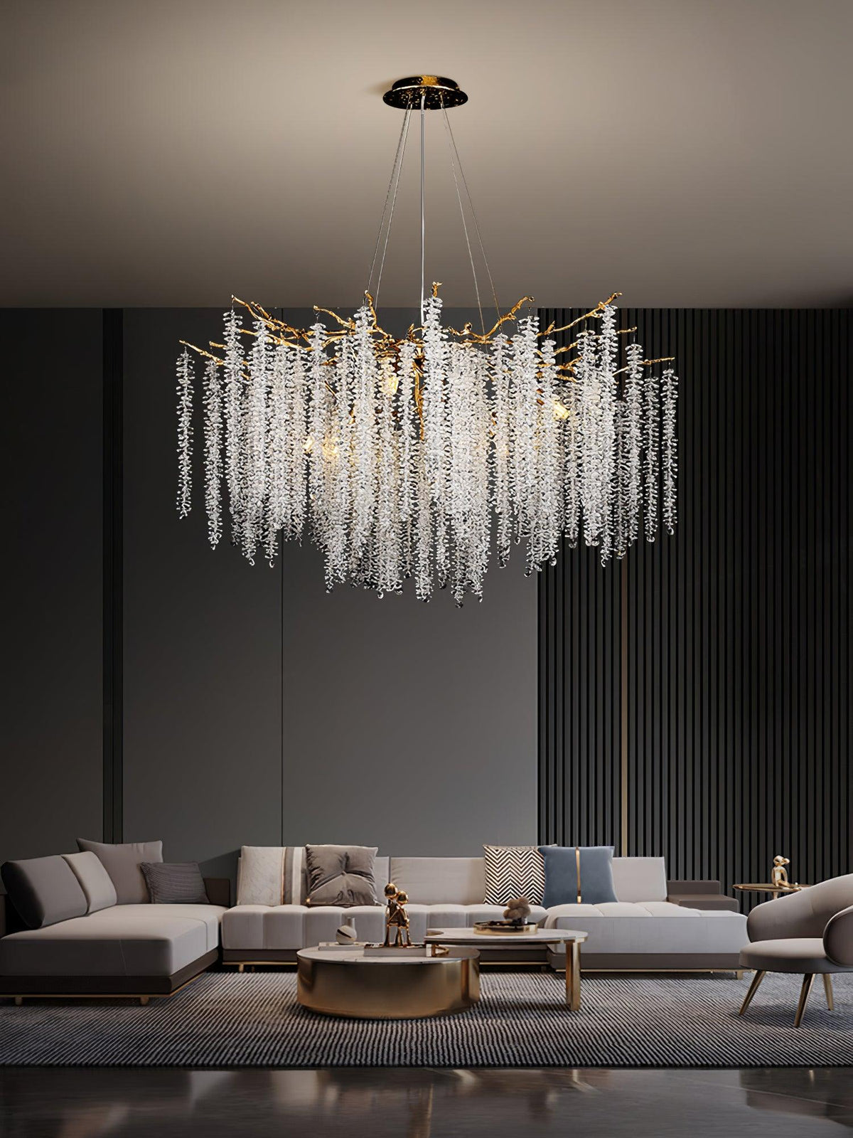 Elyivaine Chandelier Wisteria Flower Crystal