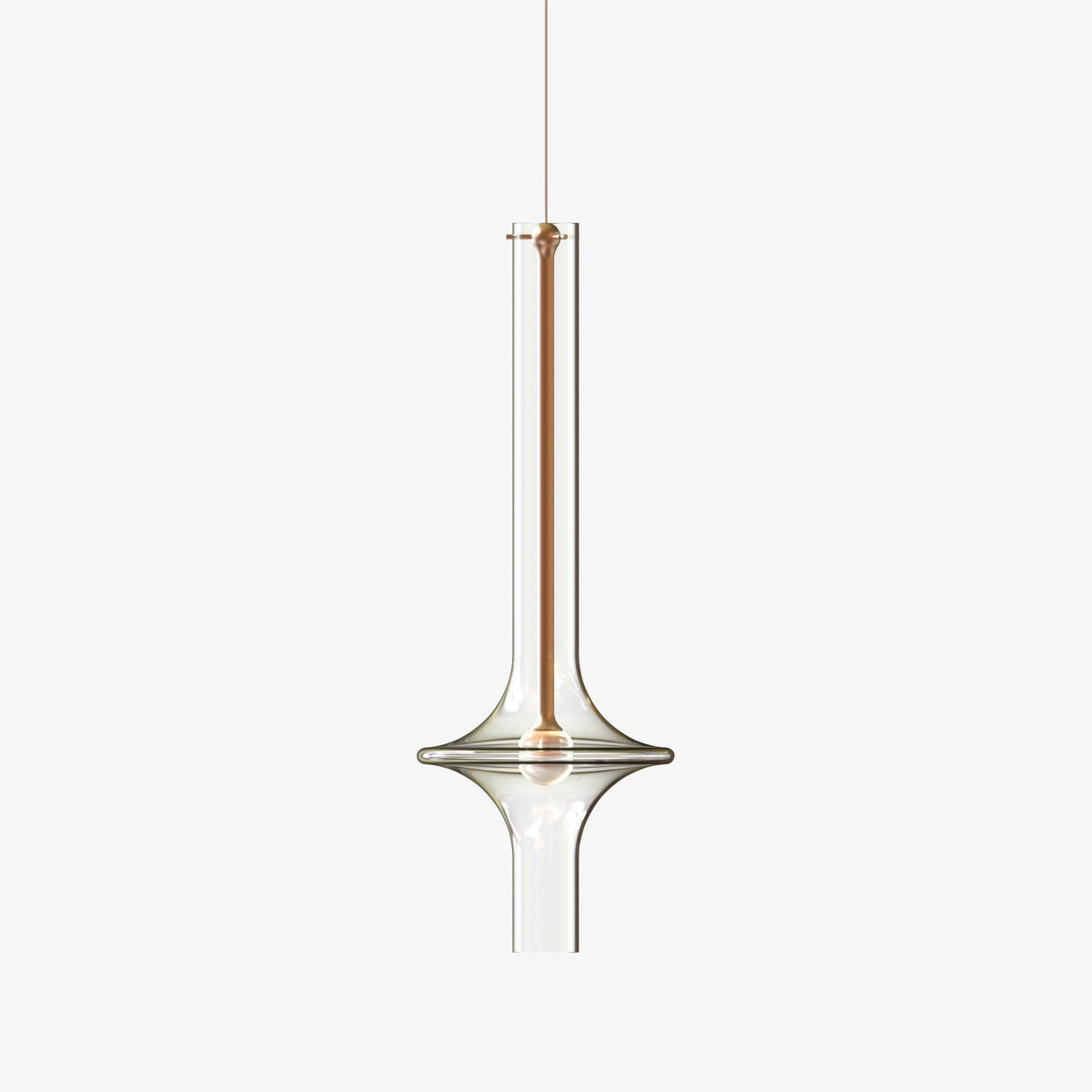 Sarenol Glass Industrial Glam Pendant Light
