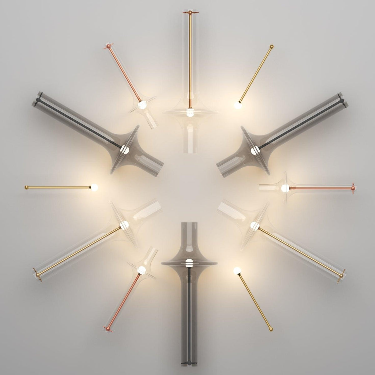 Sarenol Glass Industrial Glam Pendant Light