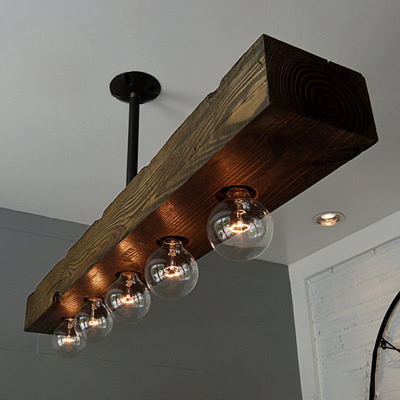 Kilo Wood Beam Island Chandelier