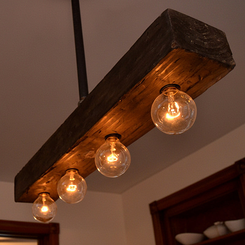 Kilo Wood Beam Island Chandelier