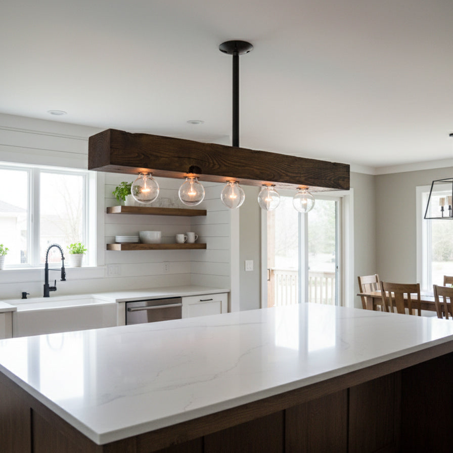 Kilo Wood Beam Island Chandelier