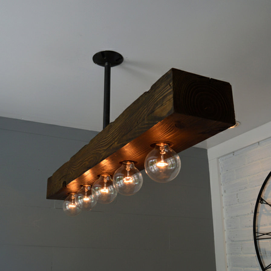 Kilo Wood Beam Island Chandelier