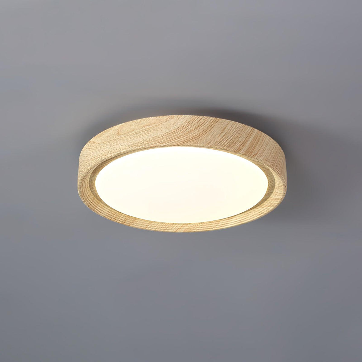 Silas Wood Grain Round Ceiling Light
