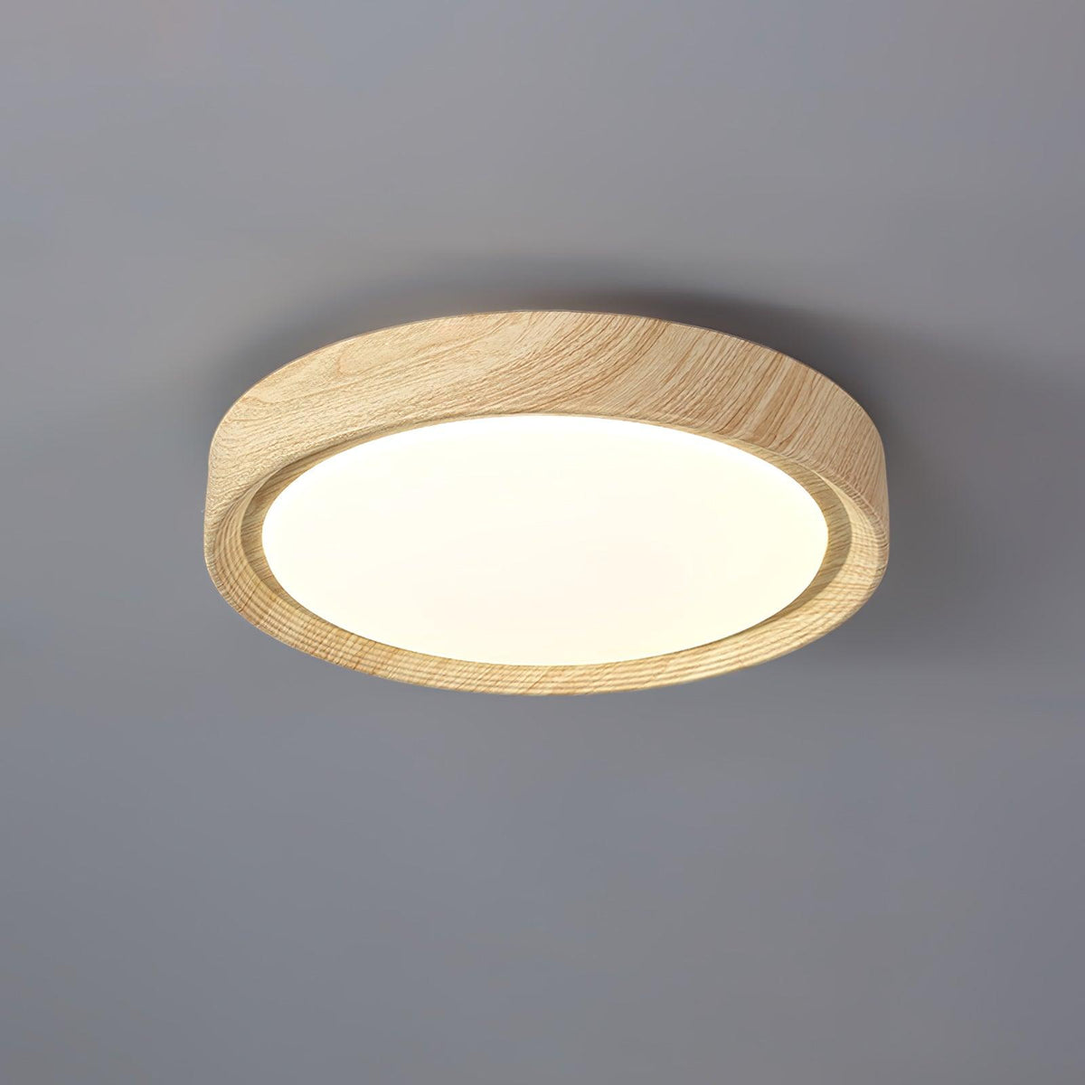 Silas Wood Grain Round Ceiling Light