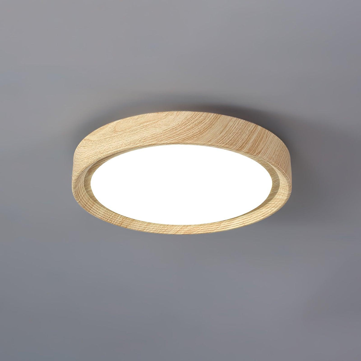 Silas Wood Grain Round Ceiling Light