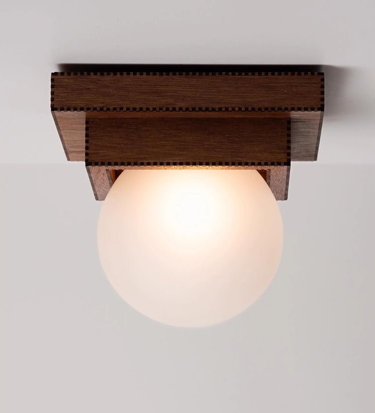 Luna Wood Layered Globe Wall Lamp