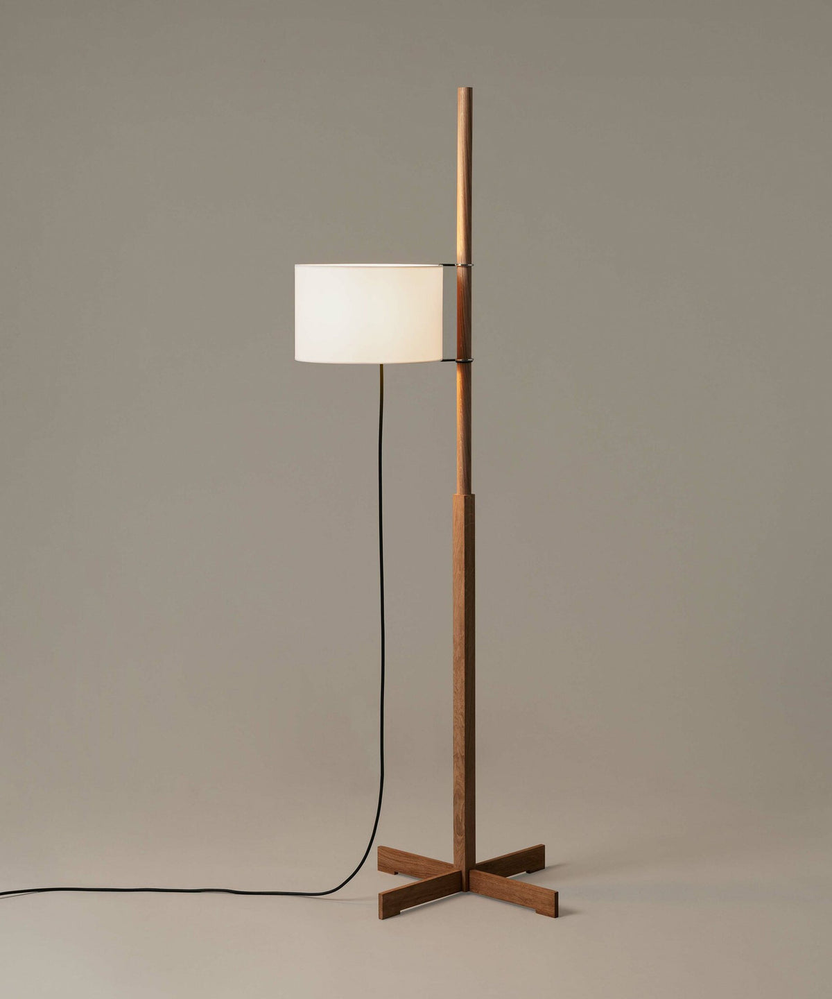 Jex Wood Fabric Floor Lamp