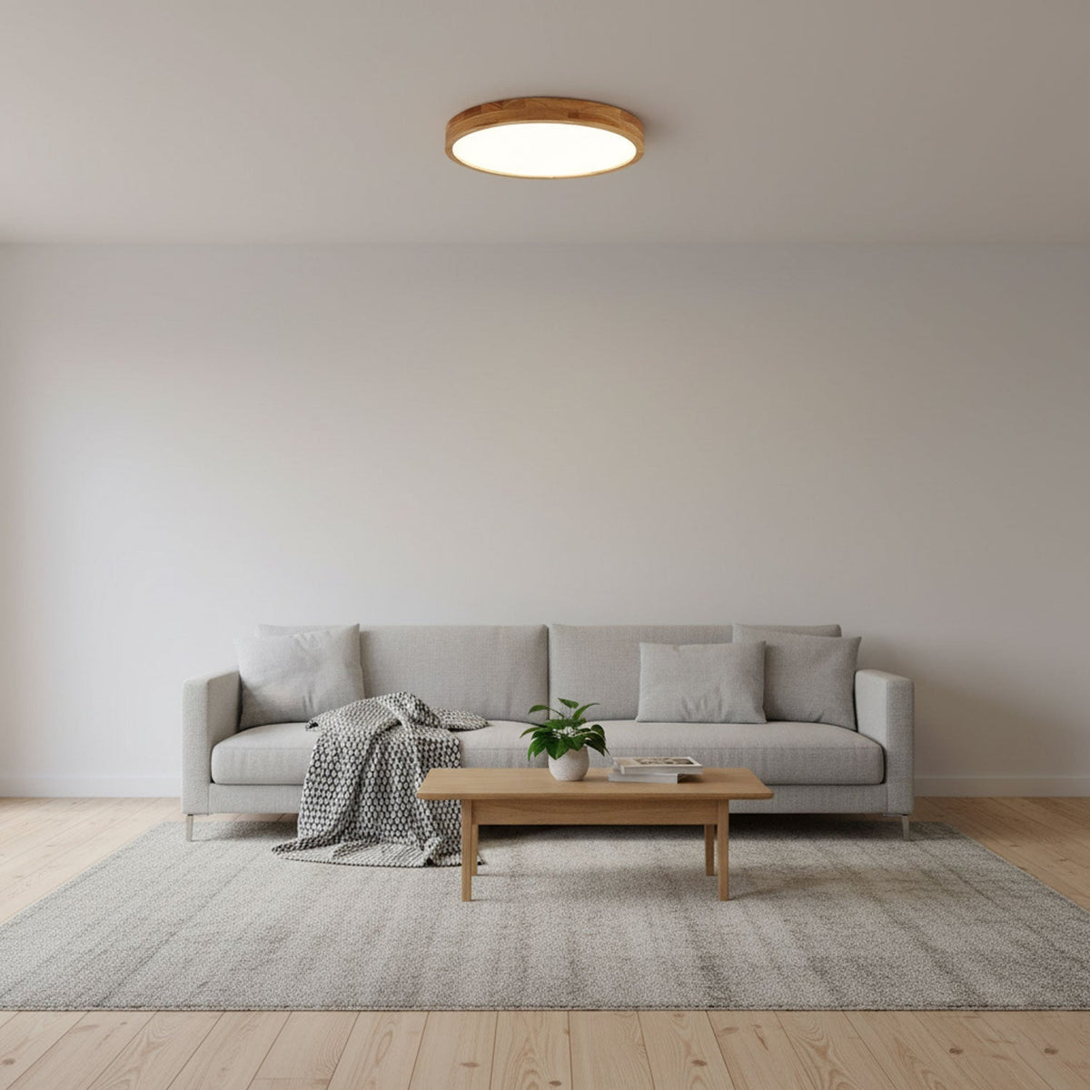 Weson Wooden Geometric Flush Mount Ceiling Light