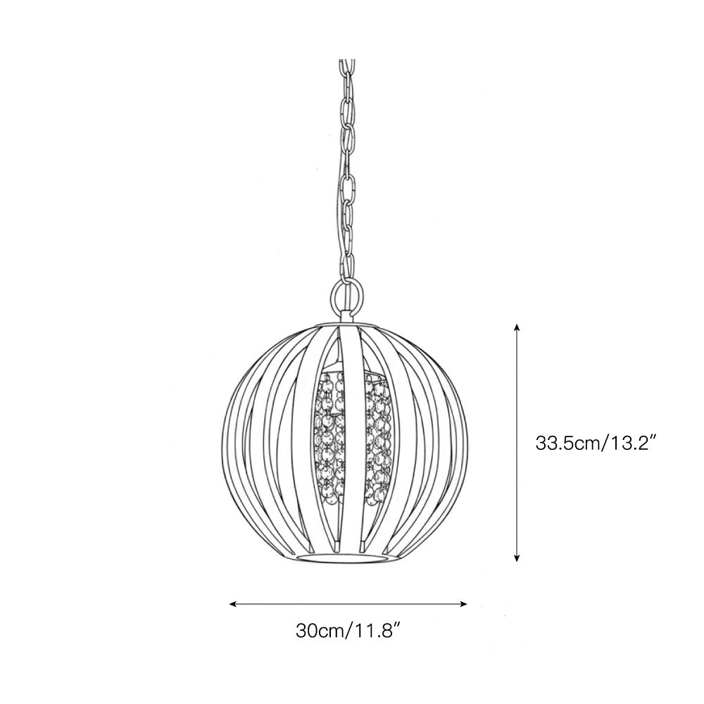 Sylaette Wooden Globe Pendant Lamp