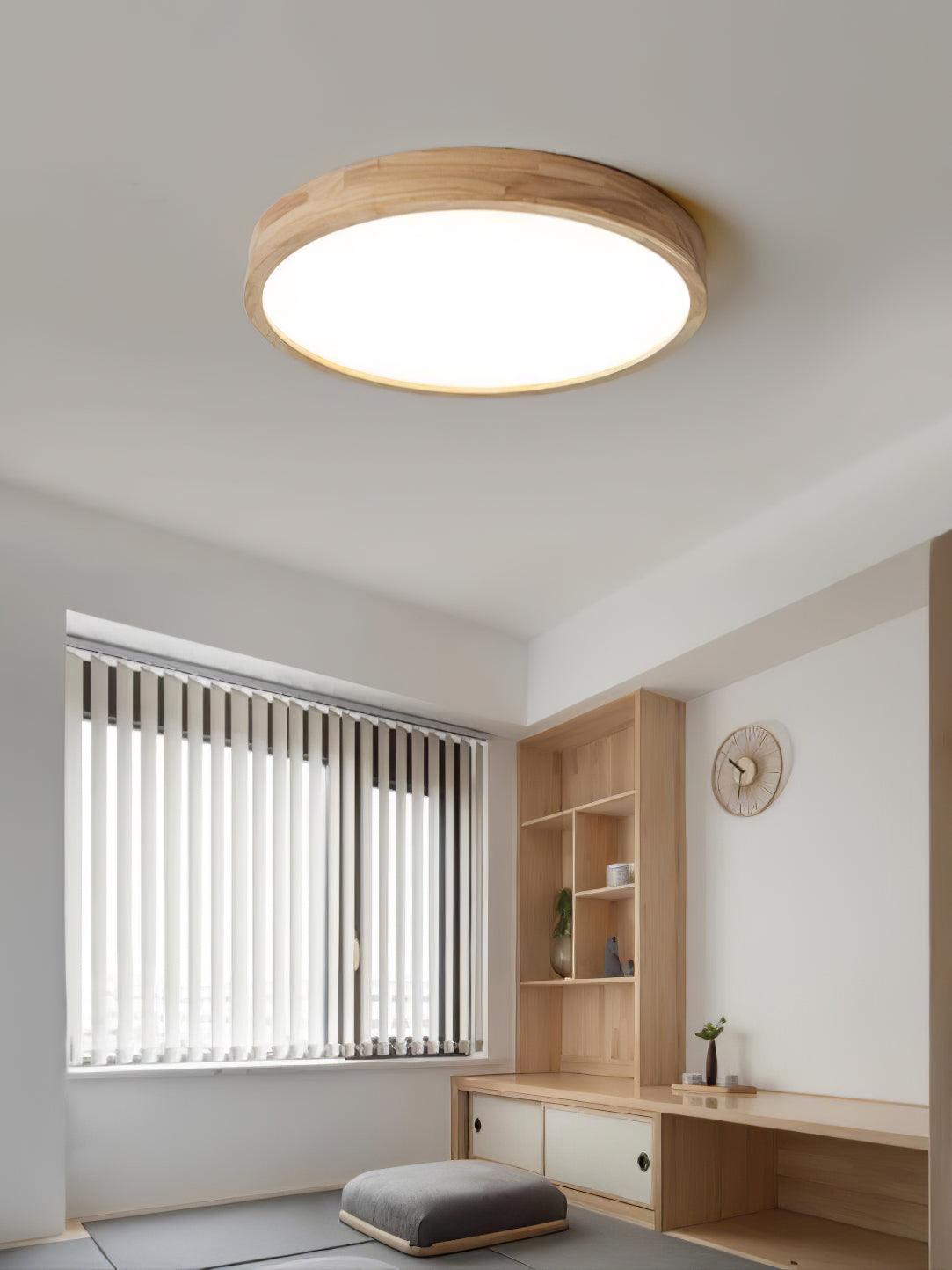 Weson Wooden Geometric Flush Mount Ceiling Light