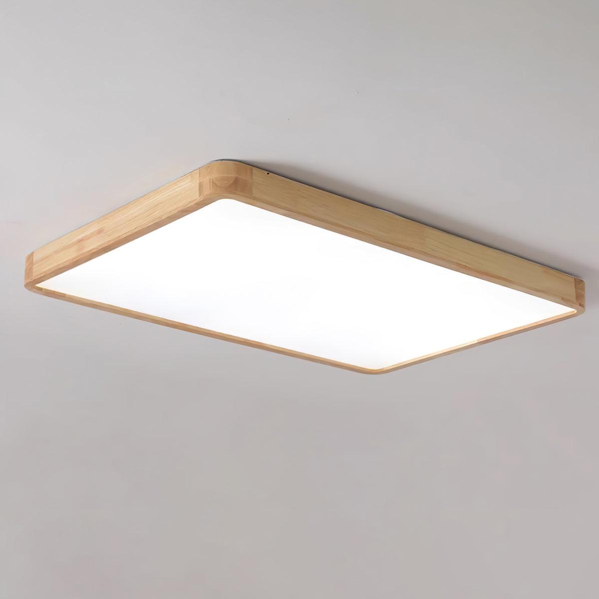 Weson Wooden Geometric Flush Mount Ceiling Light