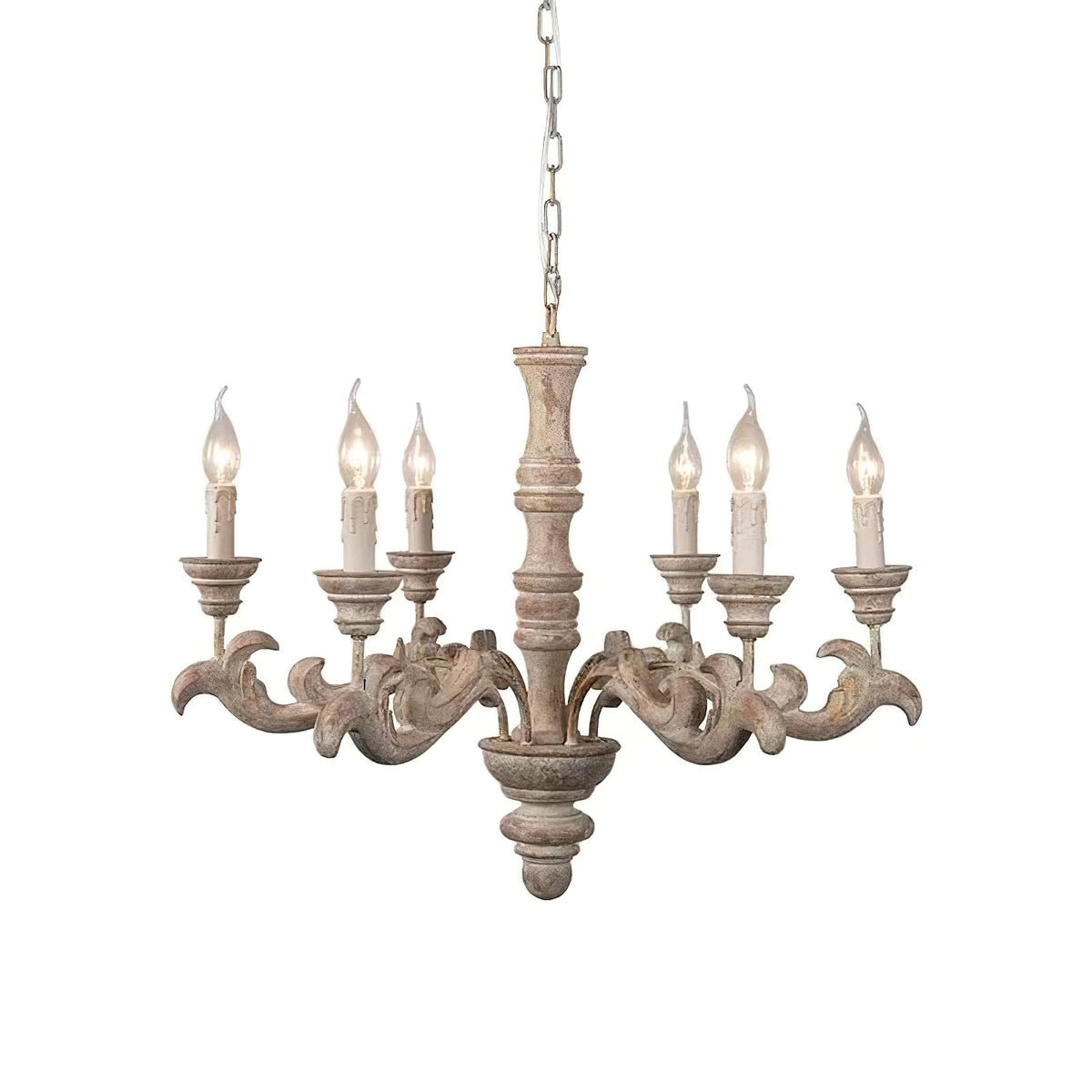 Vovynan Luxury Roman Column Wooden Chandelier