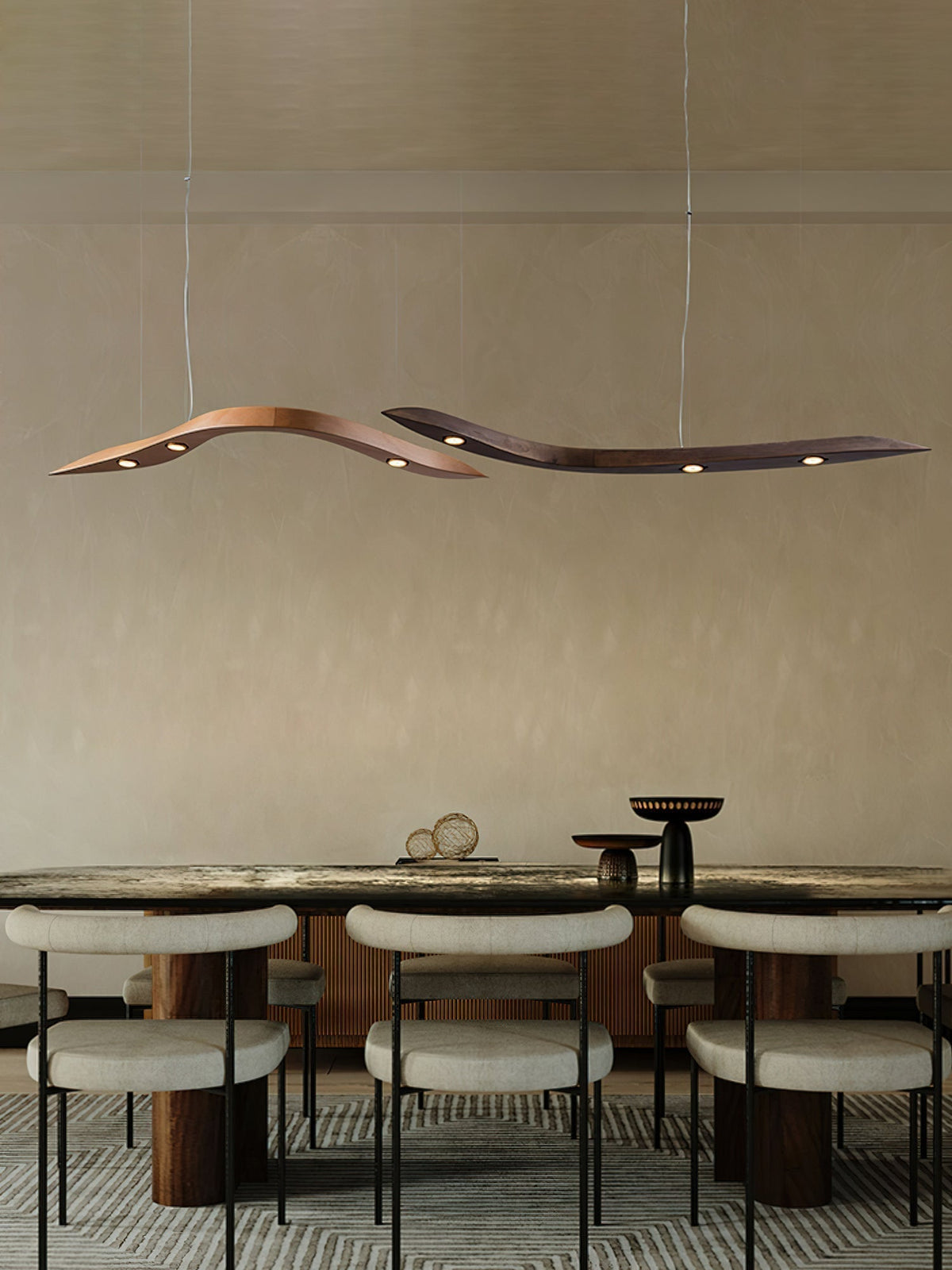 Queral Flow Minimalist Wood Pendant Lamp
