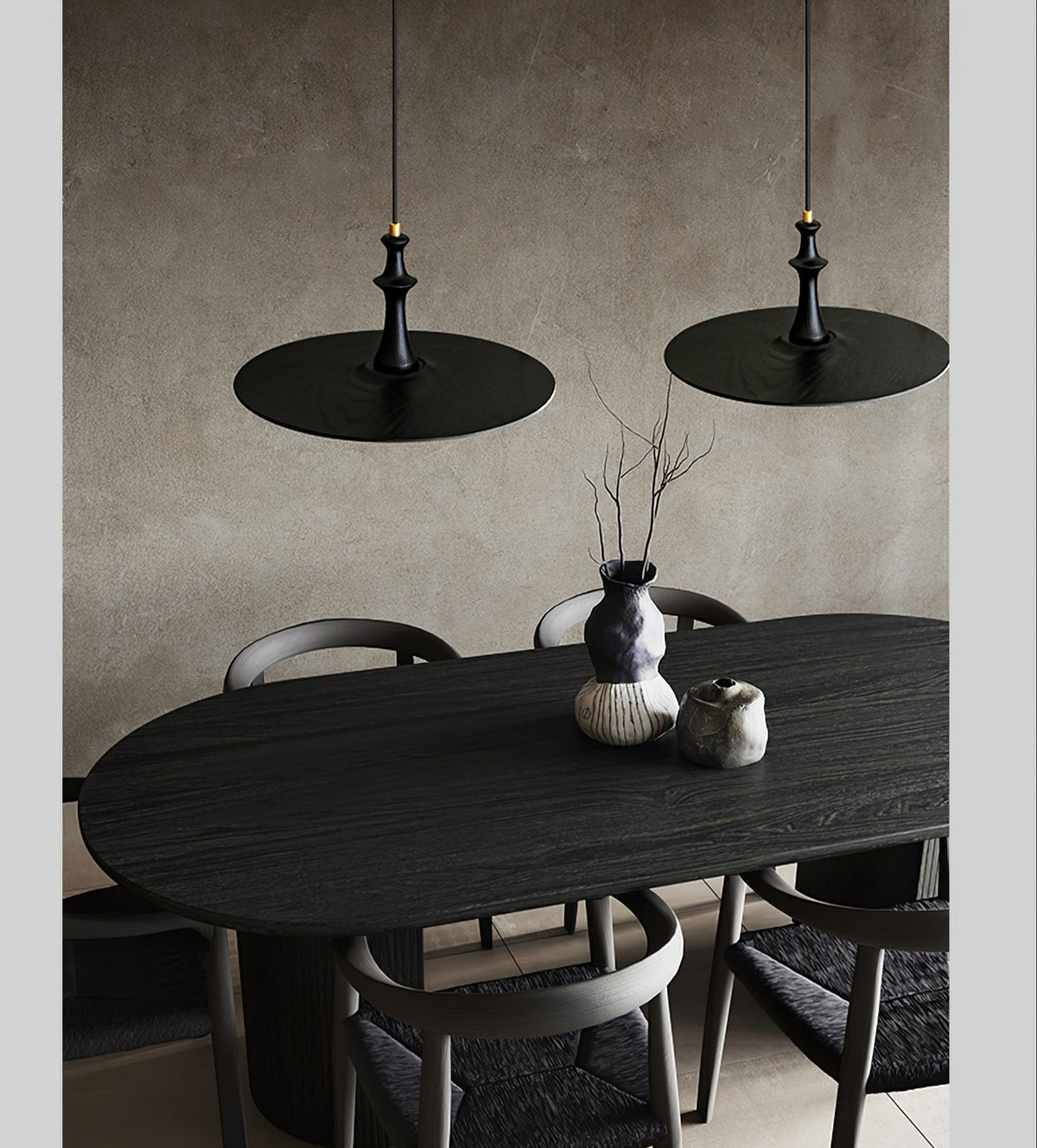 Spindle Wooden Spin Pendant Light