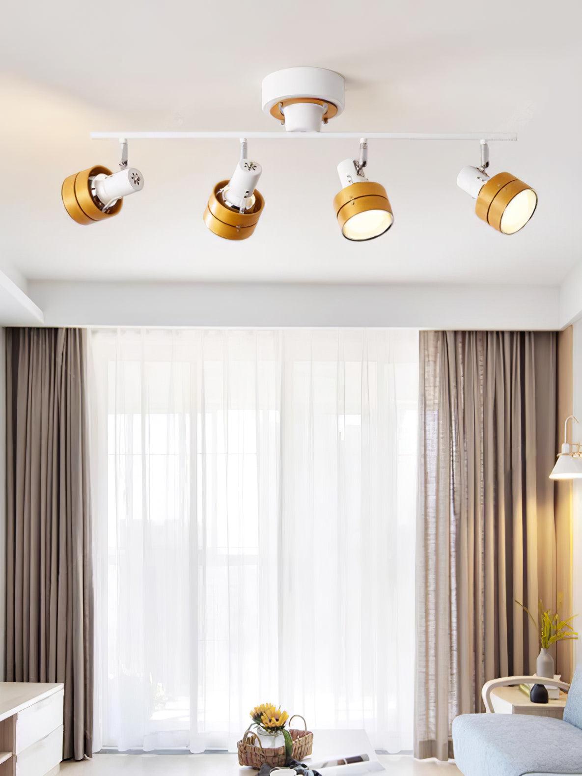 Elsorila Elegance Adjustable Spot Wooden Ceiling Lamp