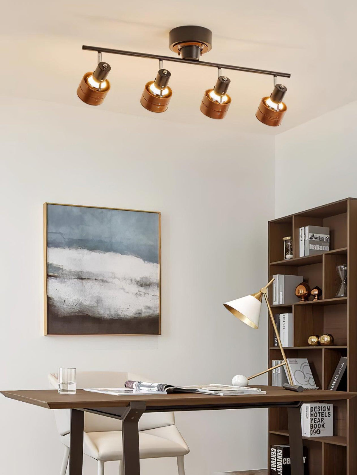 Elsorila Elegance Adjustable Spot Wooden Ceiling Lamp