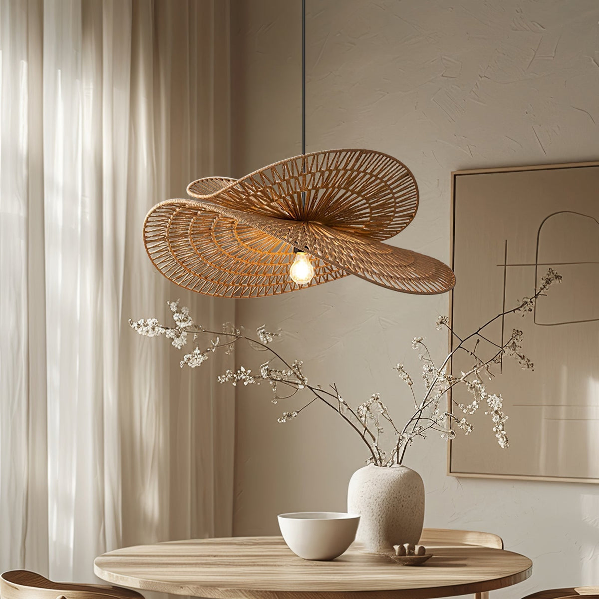 Canaielle Hemp Rope Traditional Pendant Light