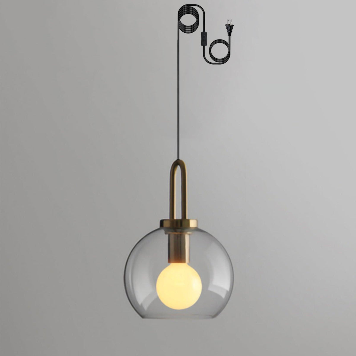 Sevelo Pendant Lamp Frosted Glass Swag Adjustable