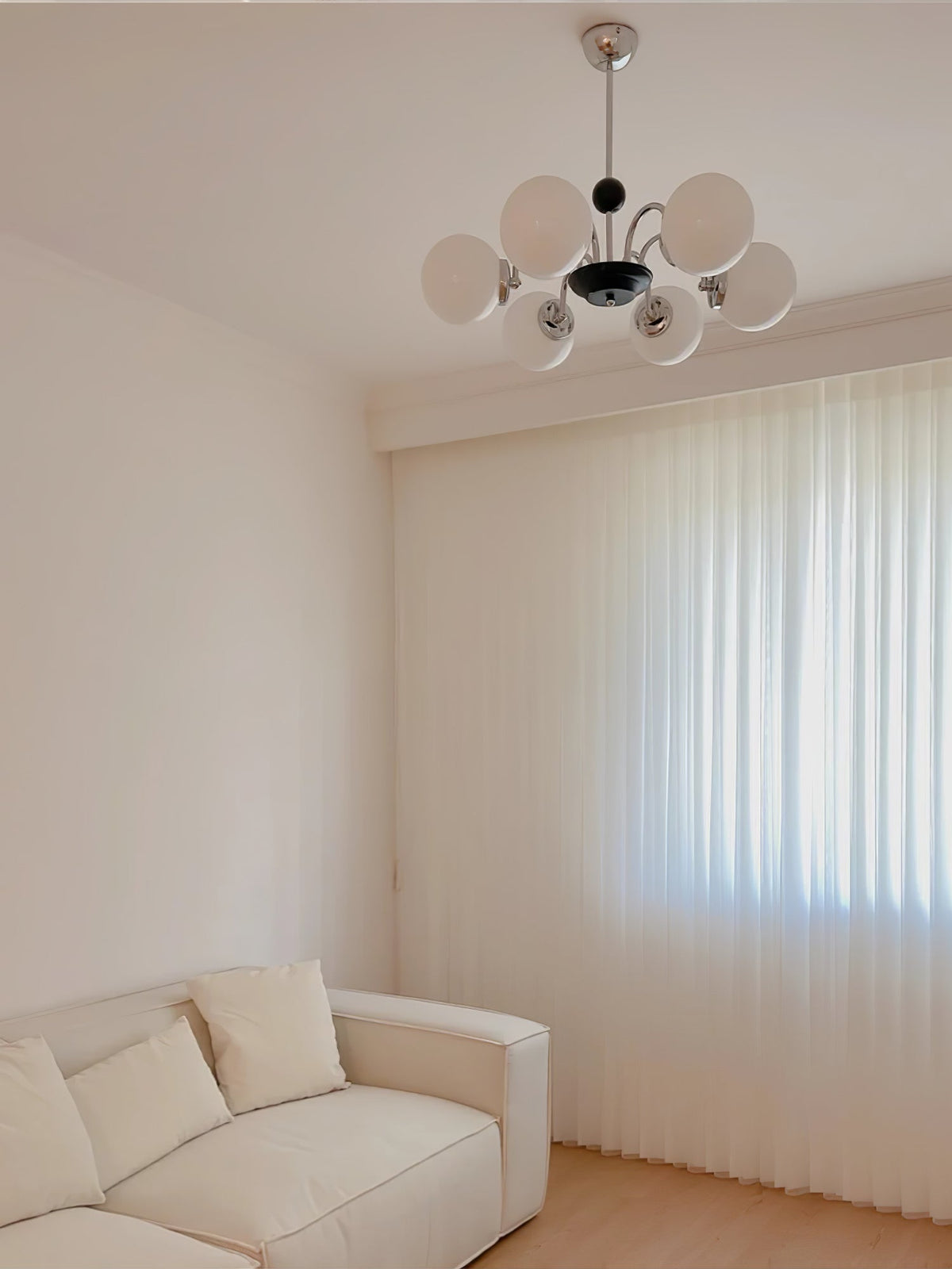 Halion Chandelier Rod Frame and White
