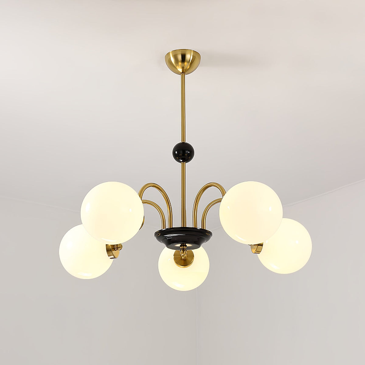 Halion Chandelier Rod Frame and White