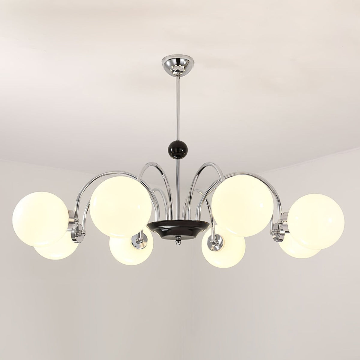 Halion Chandelier Rod Frame and White