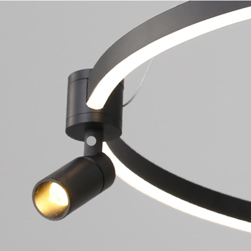 Simple Linear Modern Chandeliers Adjustable Angle Spotlight Circle Chandelier - Lamp Outdoor