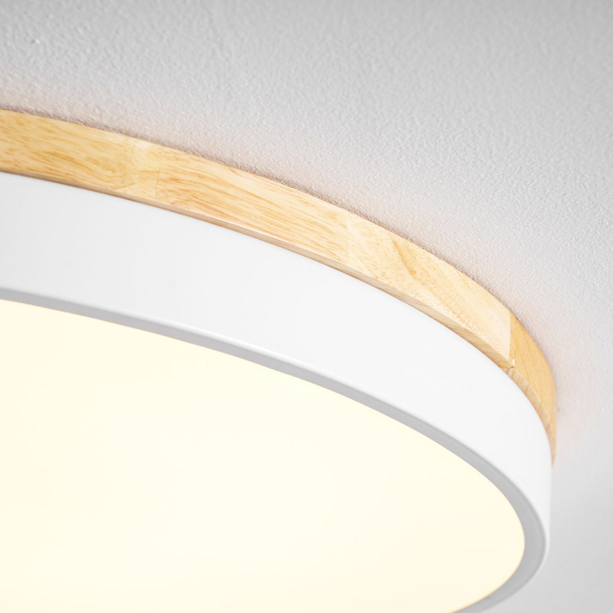 Folen Circular Wood Flush Mount Ceiling Light