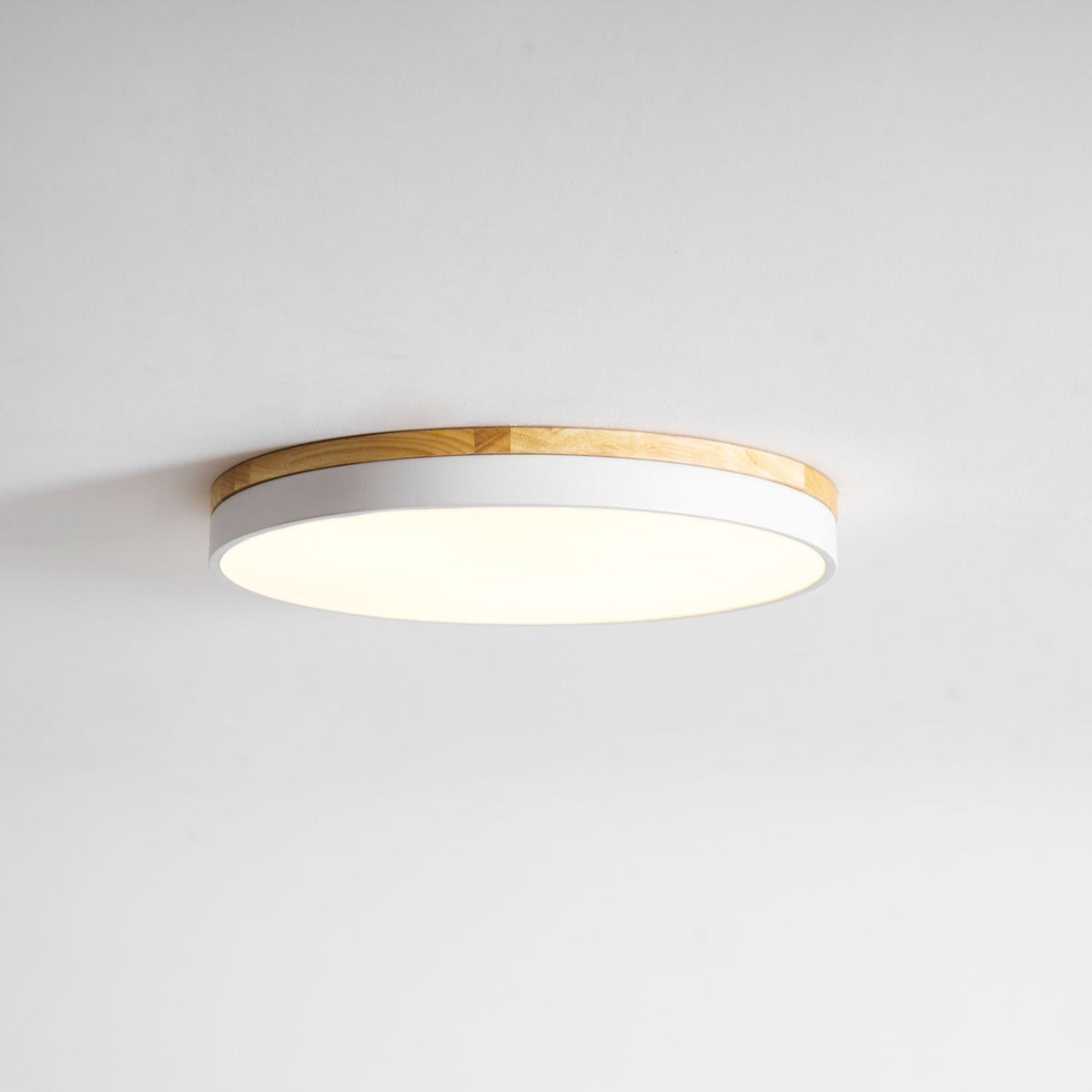 Folen Circular Wood Flush Mount Ceiling Light