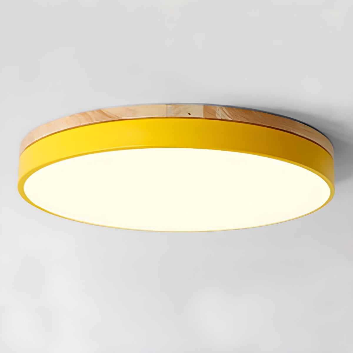 Folen Circular Wood Flush Mount Ceiling Light