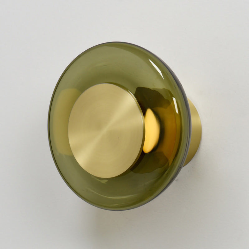 Oakmere Green Glass Wall Lamp