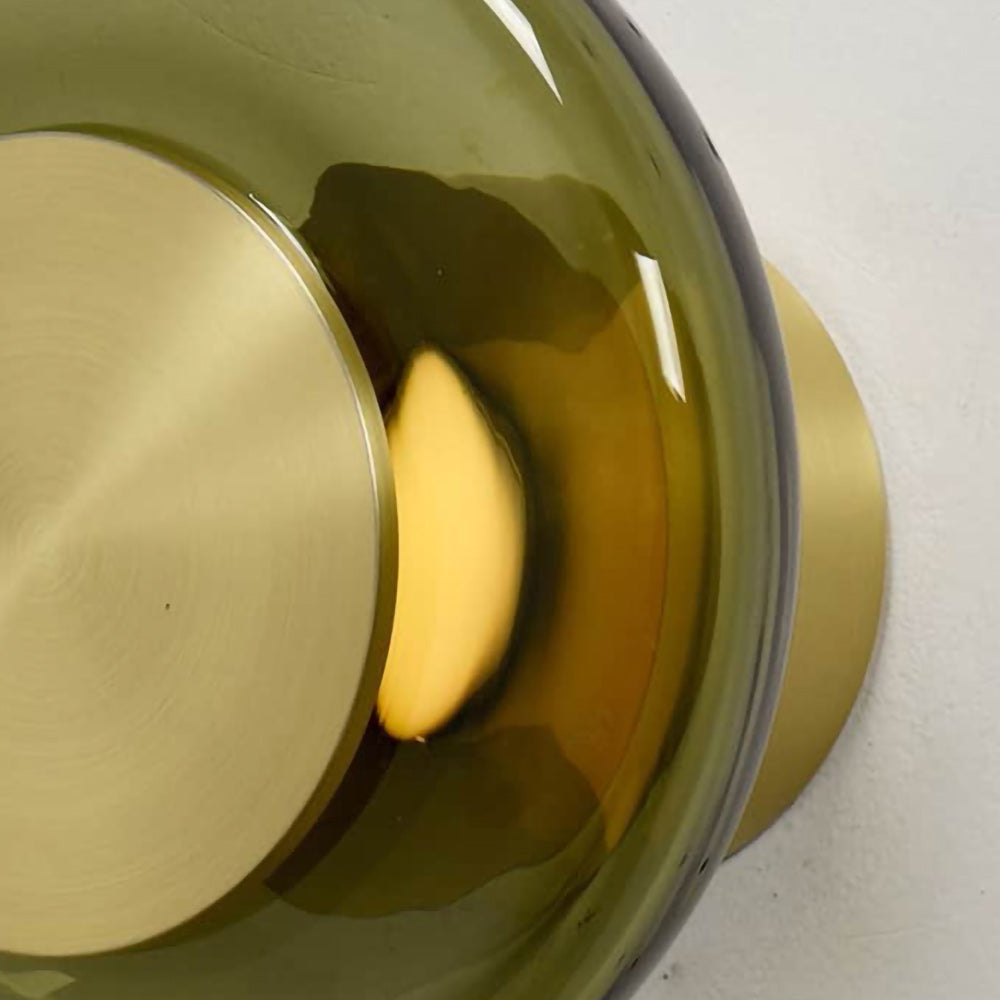 Oakmere Green Glass Wall Lamp
