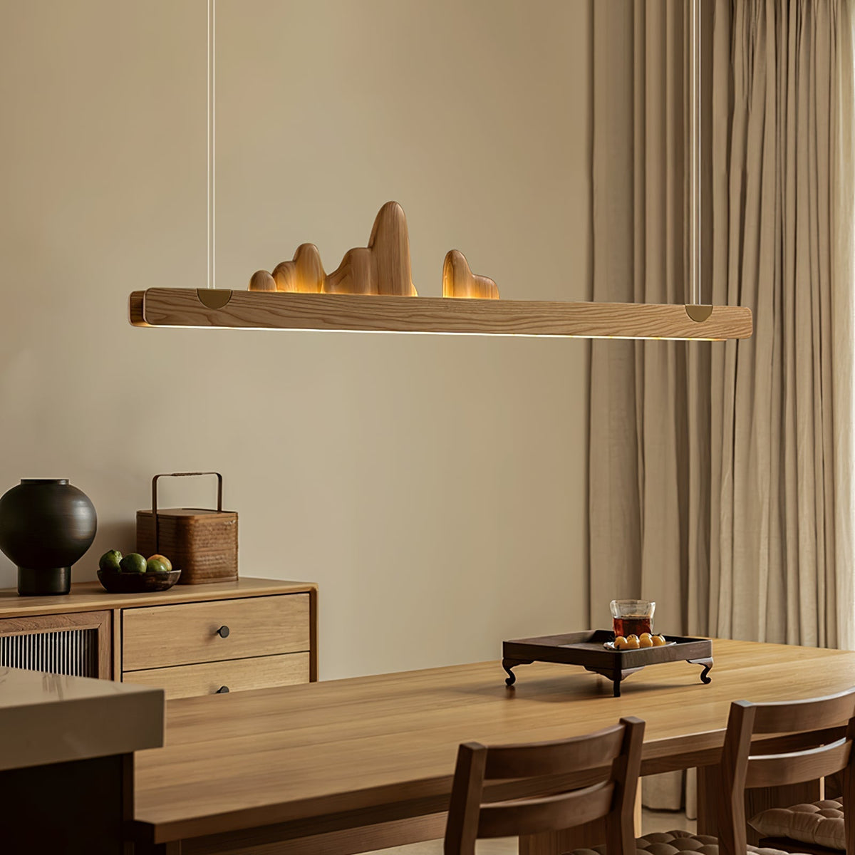 Elvaaine Modern Wood Pendant Light