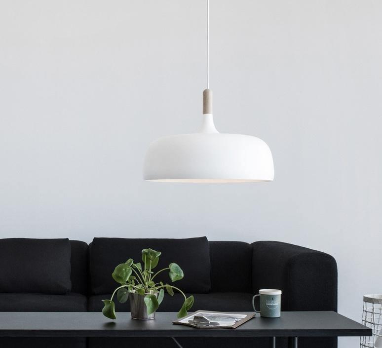 Sylivenne Pendant Lamp White Shade Wood