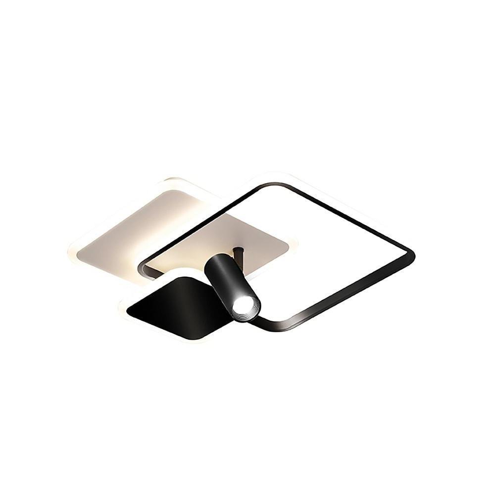 3 Square Metal LED Flush Mount Ceiling Light for Bedroom - Lamp Outdoor