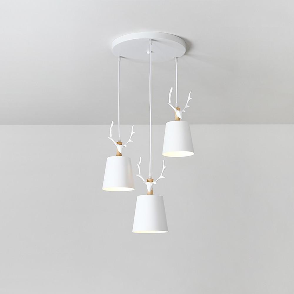 3-light Antler Design LED Classic Chandelier Pendant Light Hanging Lamp - Lamp Outdoor