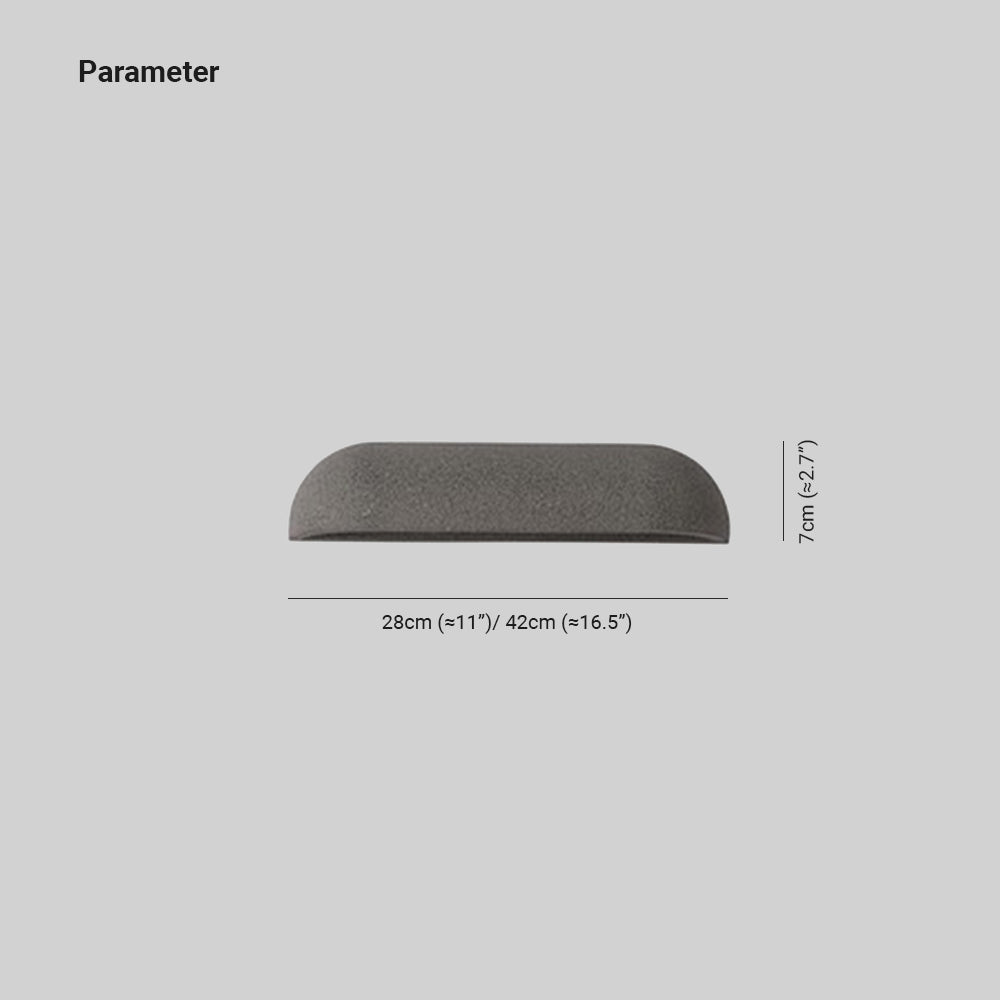 Ray Modern Minimalist Semi-elliptical Metal Stone Outdoor Wall Lamp - Lamp Outdoor