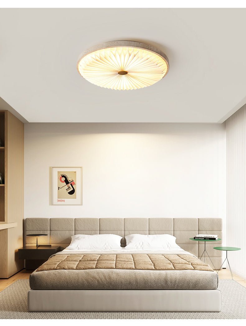 Ciloraris Textured Travertine Ceiling Light