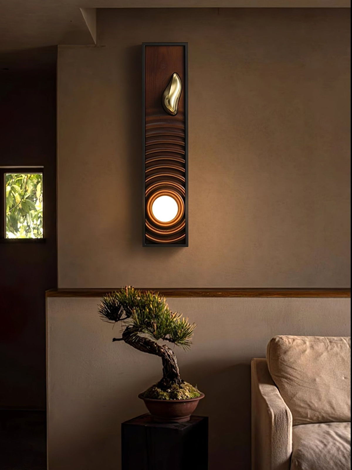 Caleb Vintage Wood Wall Lamp