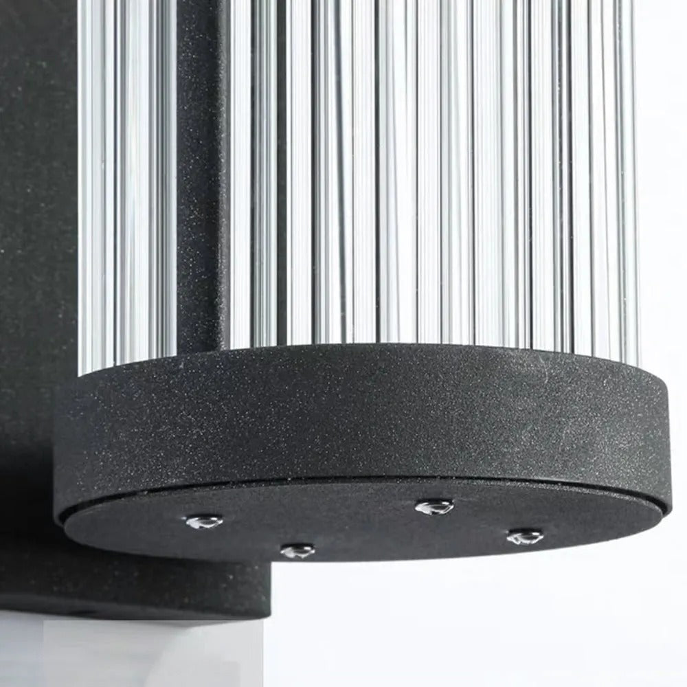 Ray Modern Semi-Cylindrical Metal Glass Outdoor Wall Lamp - Lamp Outdoor