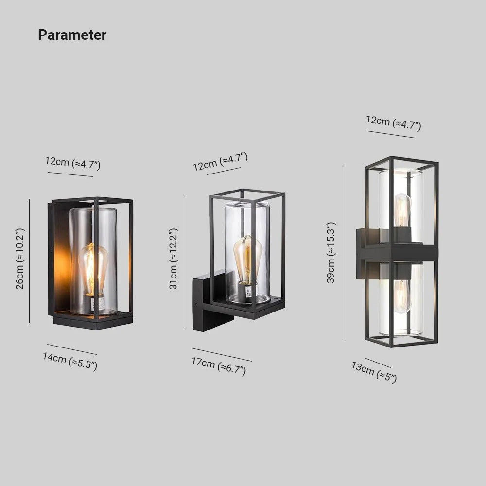 Silva Modern Rectangular Metal Outdoor Wall Lamp - Lamp Outdoor