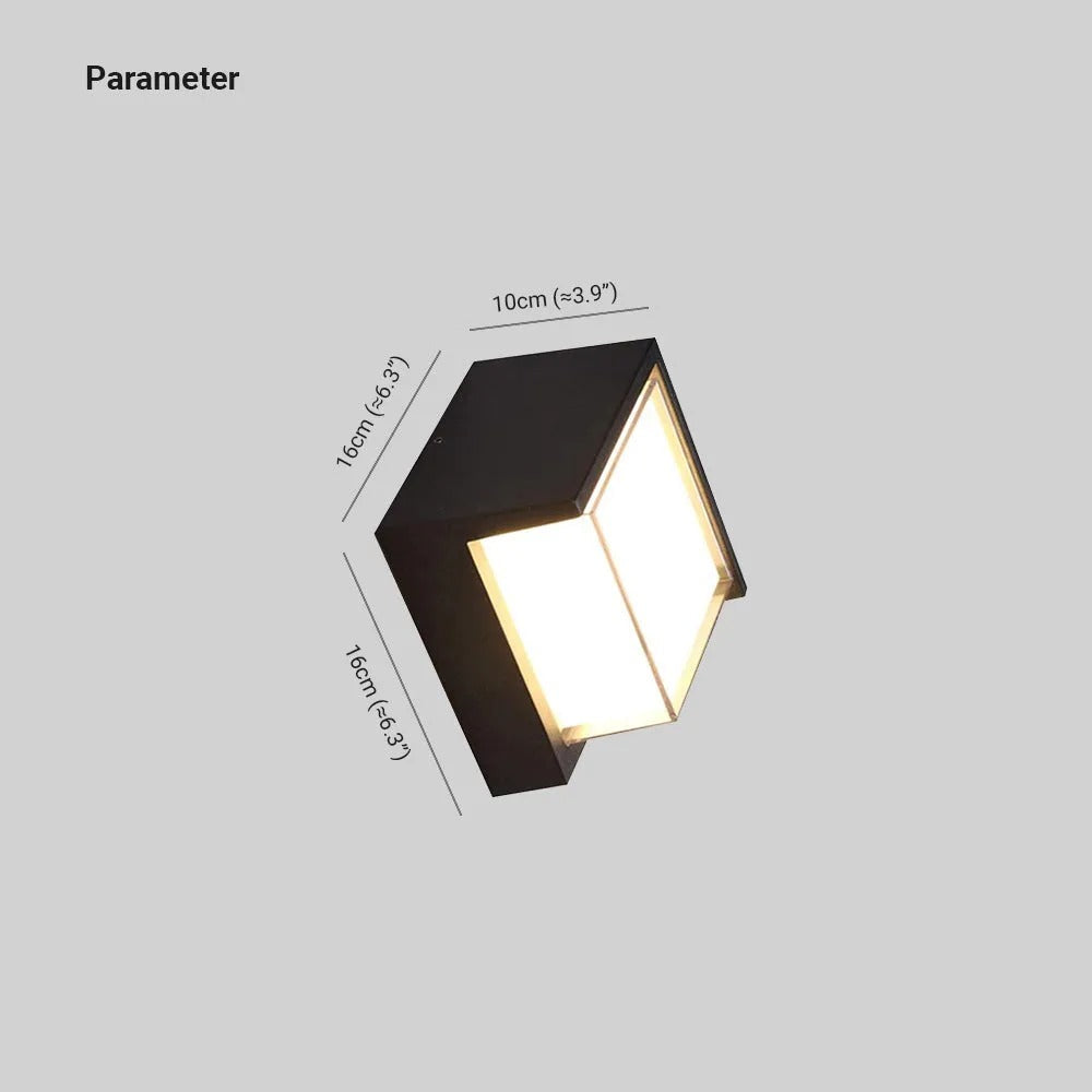 Ray Modern Square Metal Outdoor Wall Lamp - Lamp Outdoor