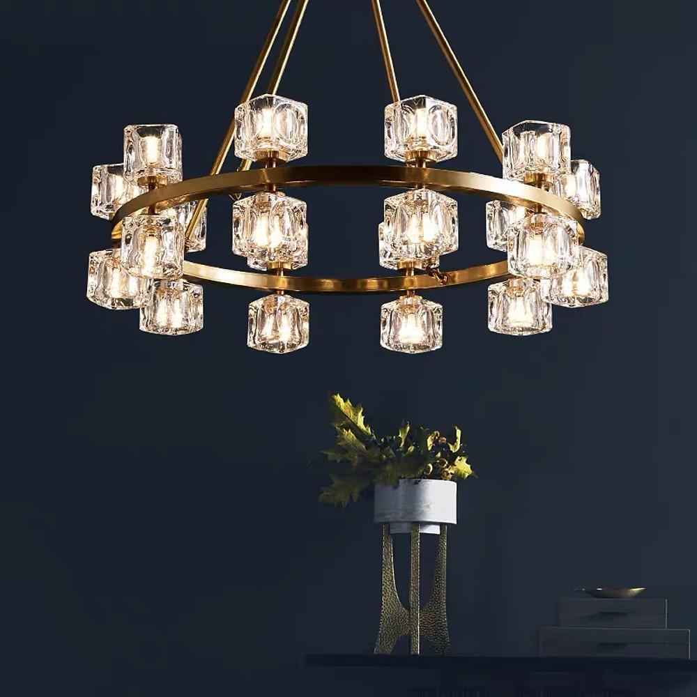 Circles Spotlights Industrial Brass Chandeliers LED Ceiling Light - Lamp Outdoor