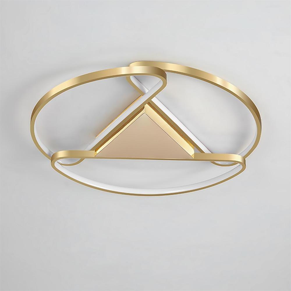 Triangles Circle Metal LED Flush Mount Ceiling Light for Bedroom - Lamp Outdoor
